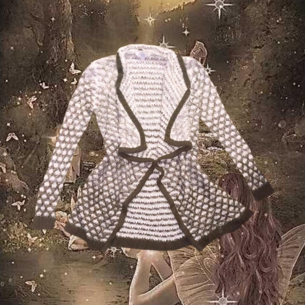 Soft fairycore coquette crochet cardigan